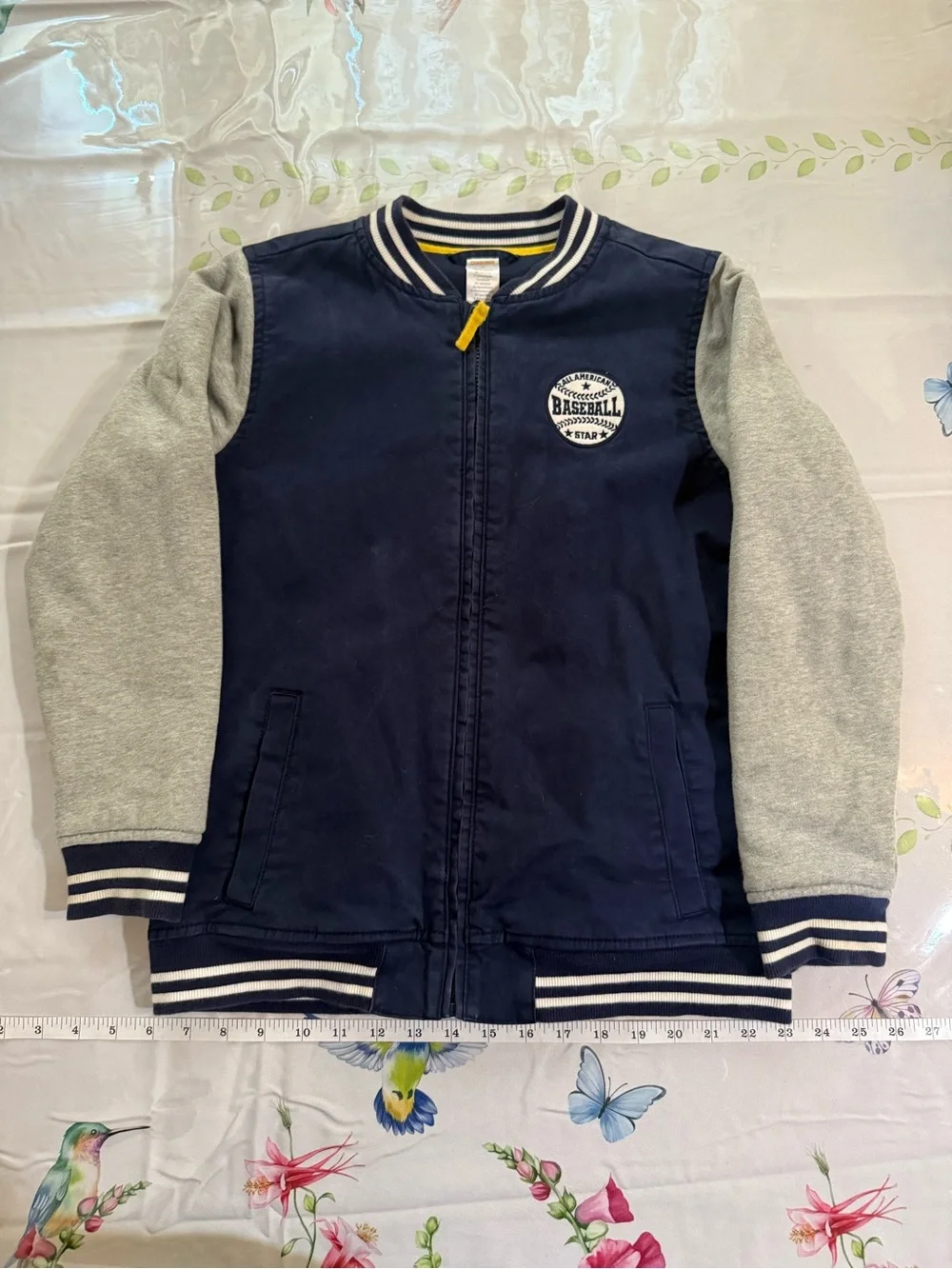 Gymboree Navy and Gray Baseball Jacket
